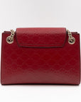 Emily Small Chain Shoulder Bag Red GCCIssima Leather