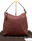Bamboo D-Ring Hobo Large Burgundy GCCIssima Leather