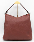 Bamboo D-Ring Hobo Large Burgundy GCCIssima Leather