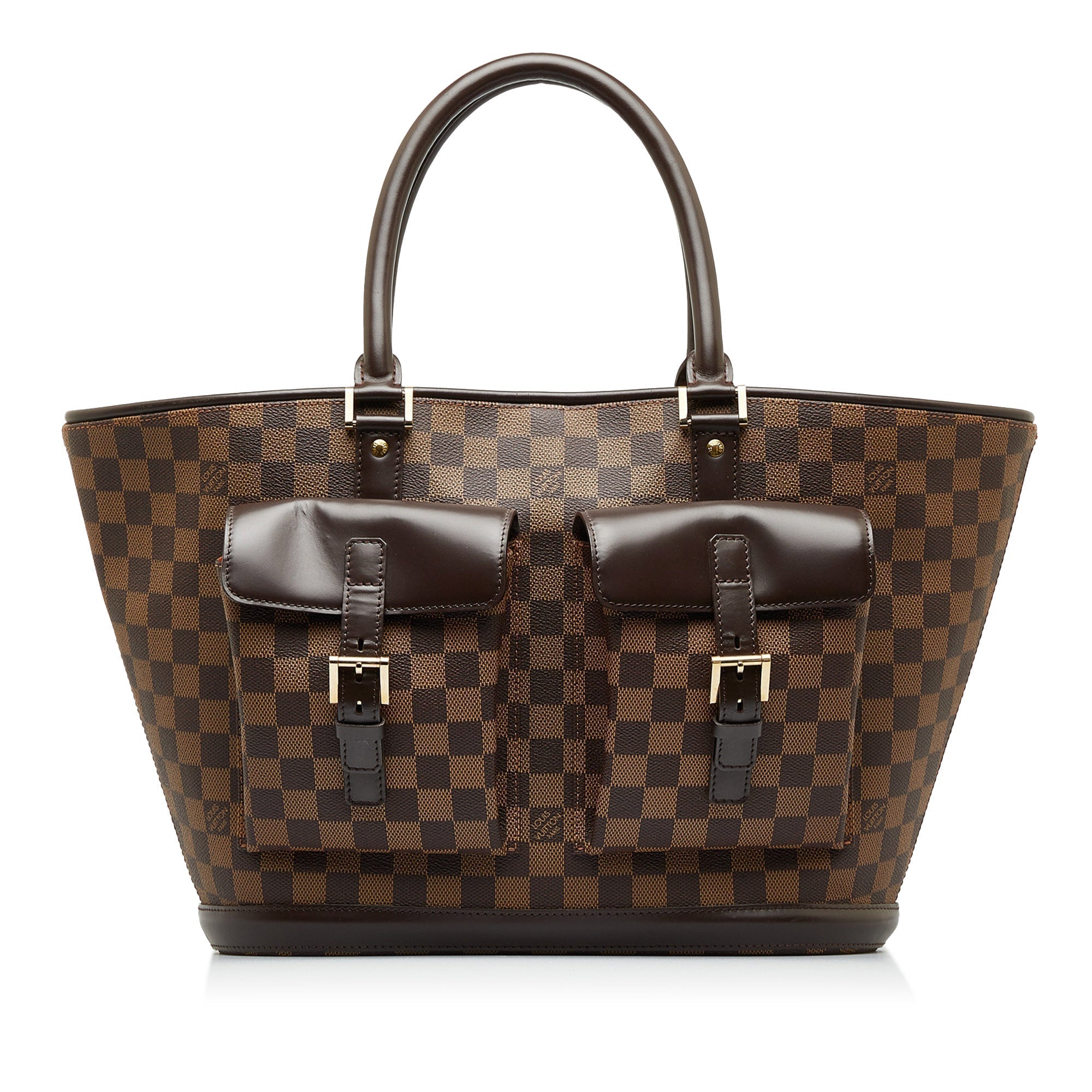 Brown LV Damier Ebene Manosque GM Tote Bag