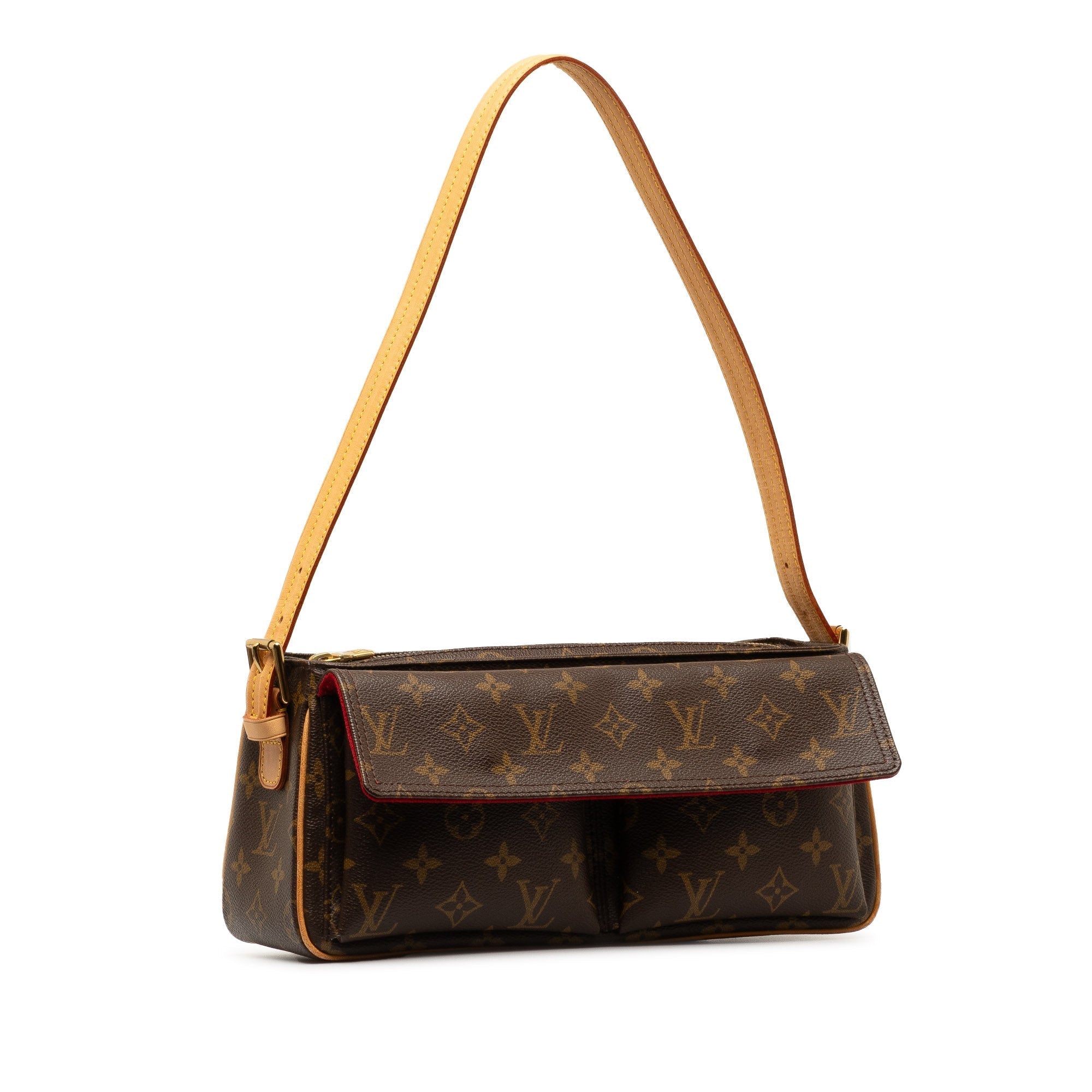 Brown LV Monogram Viva Cite MM Shoulder Bag