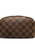Brown LV Damier Ebene Cosmetic Pouch Clutch Bag