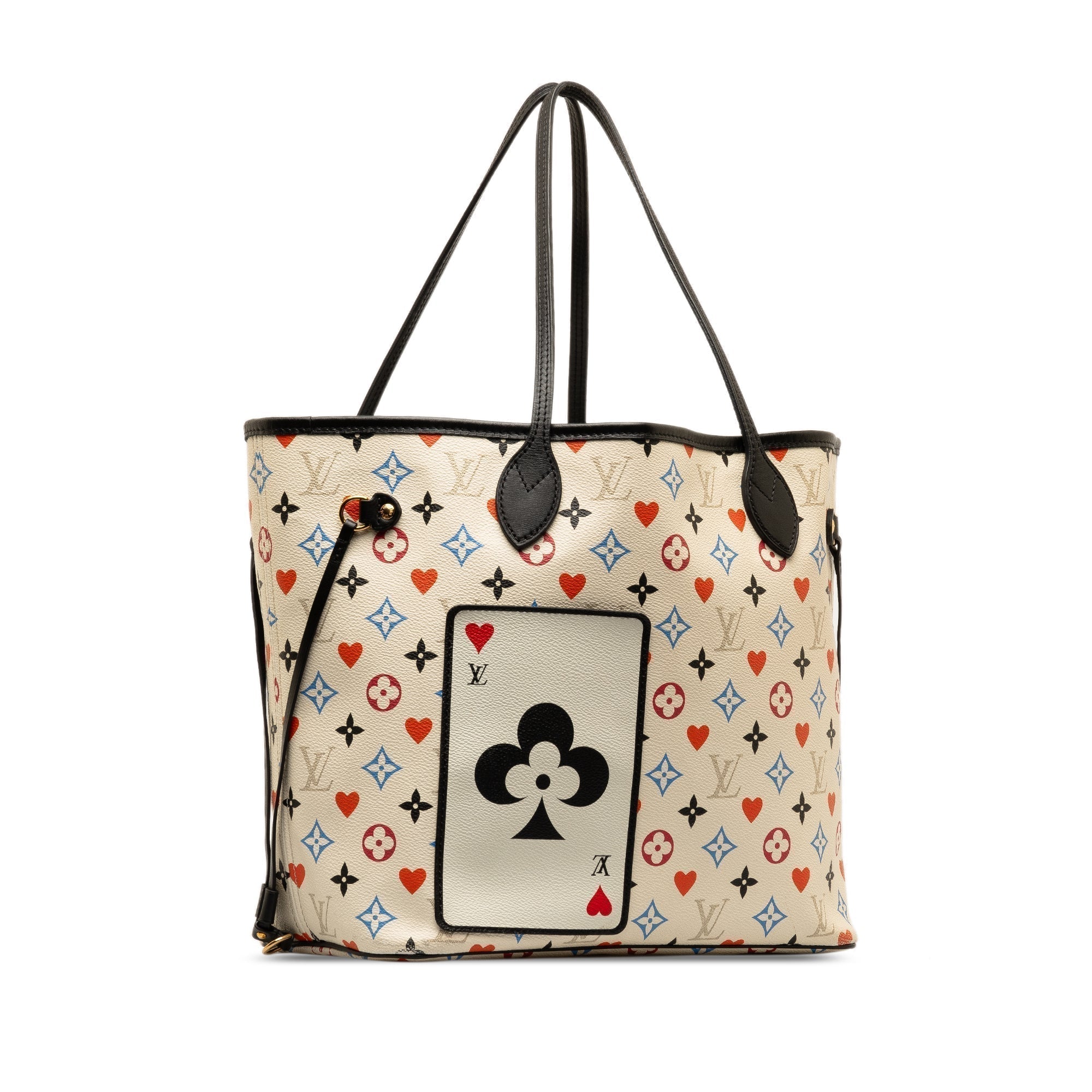 Beige LV Monogram Game On Neverfull MM Tote Bag
