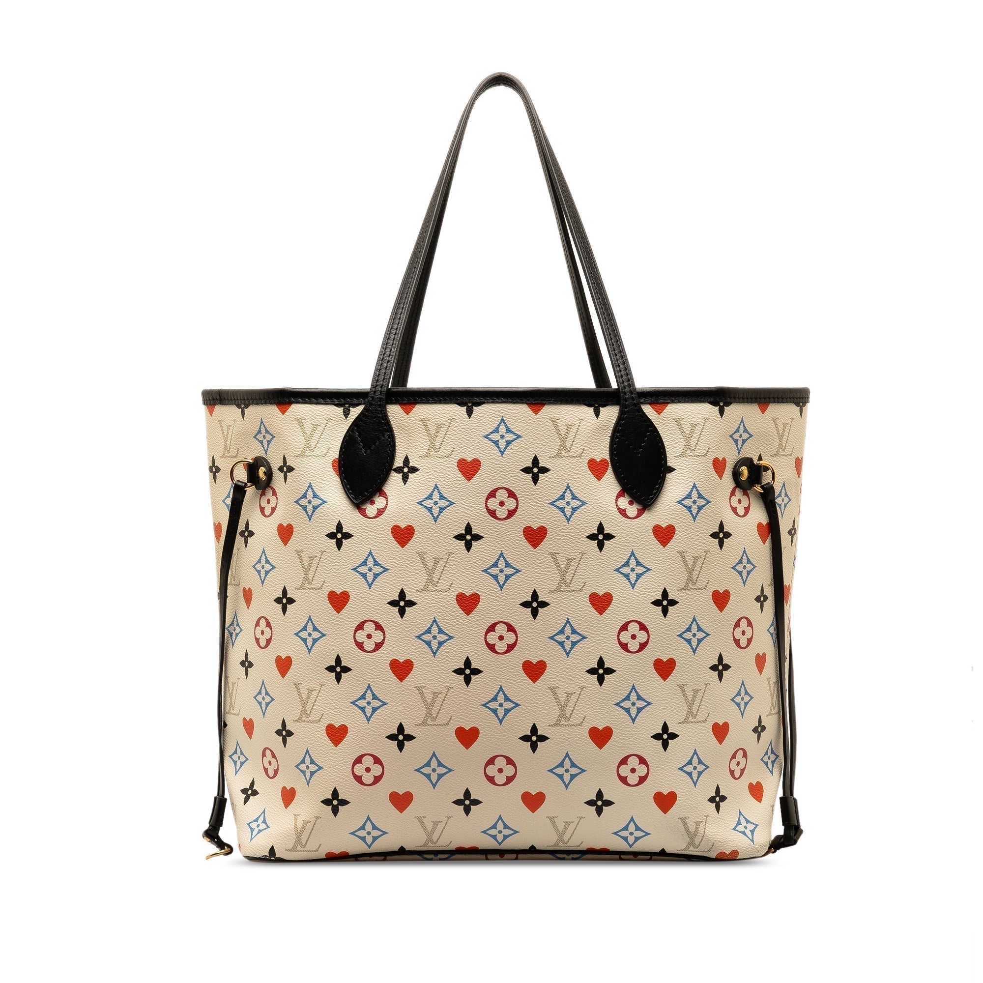 Beige LV Monogram Game On Neverfull MM Tote Bag