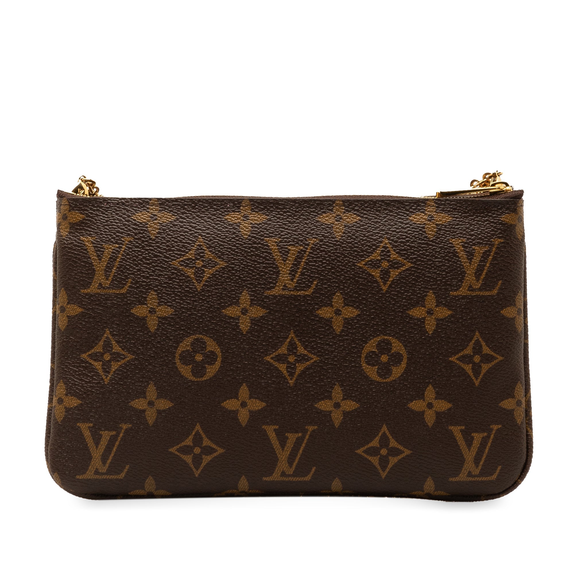 Brown LV Monogram Double Zip Pochette Illustre Vivienne Shanghai Crossbody Bag