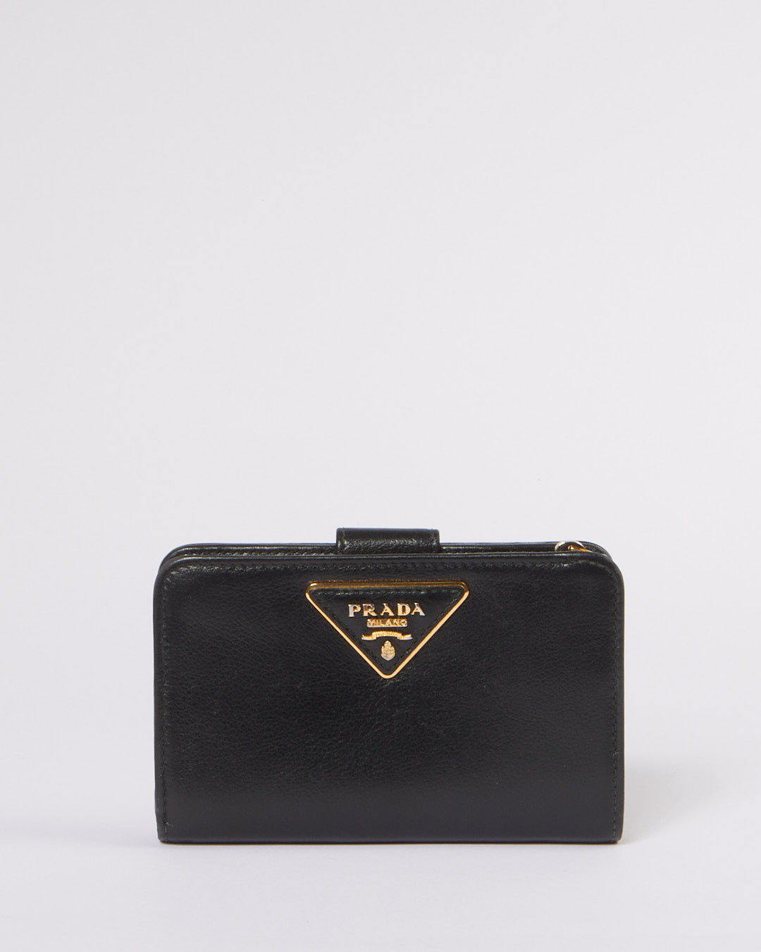 PRD Black Leather Compact Wallet
