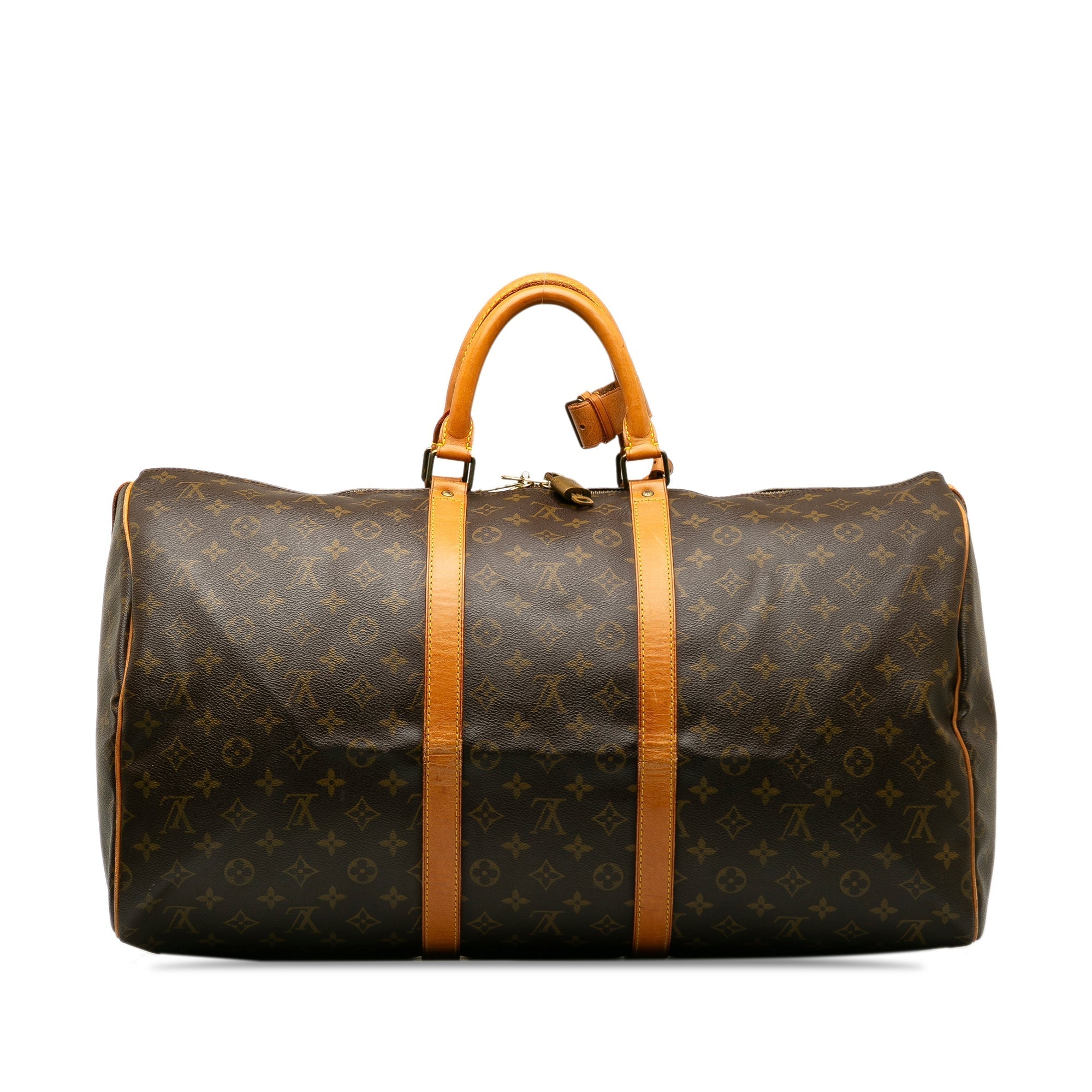 Brown LV Monogram Keepall 55 Travel Bag