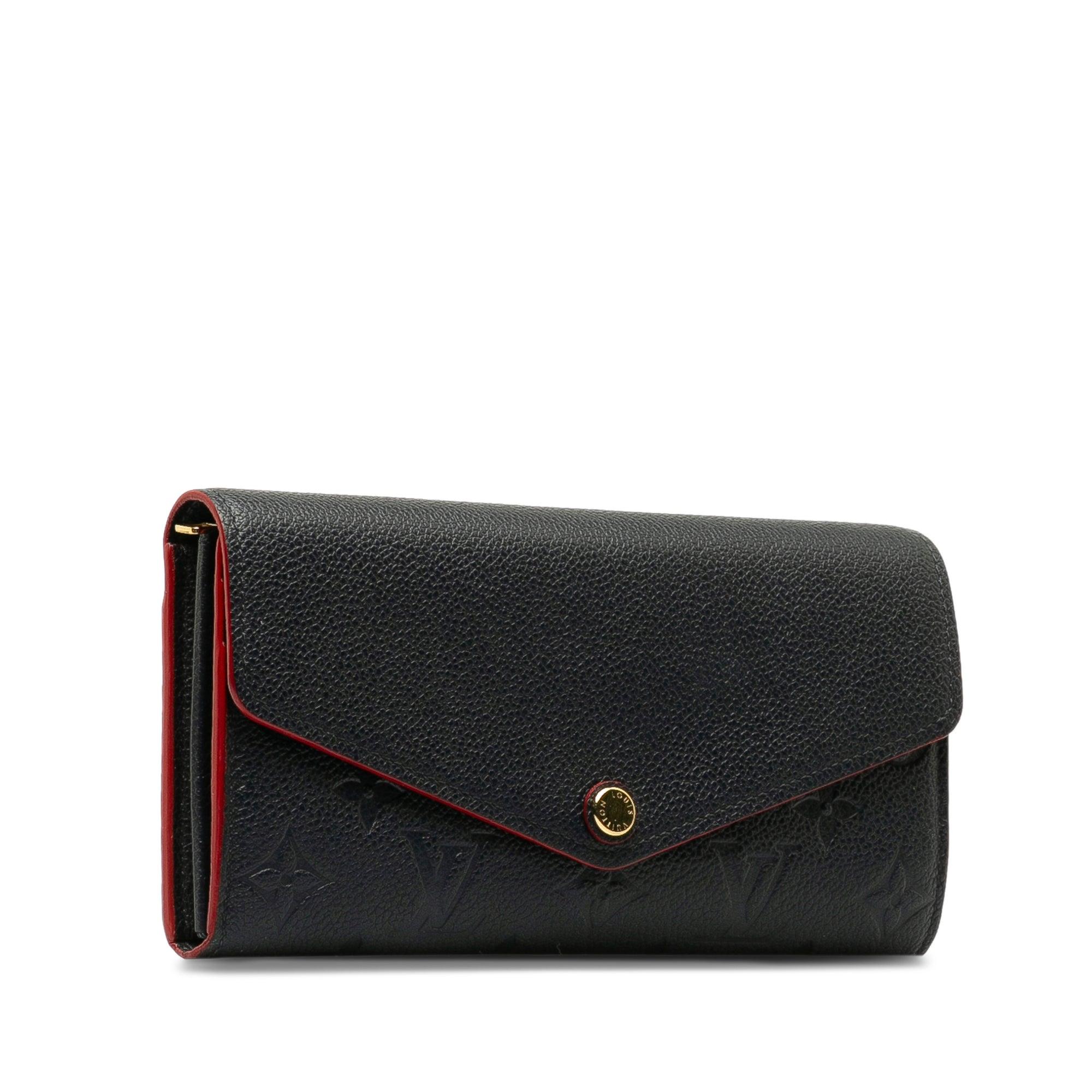 Blue LV Monogram Empreinte Portefeuille Sarah Wallet