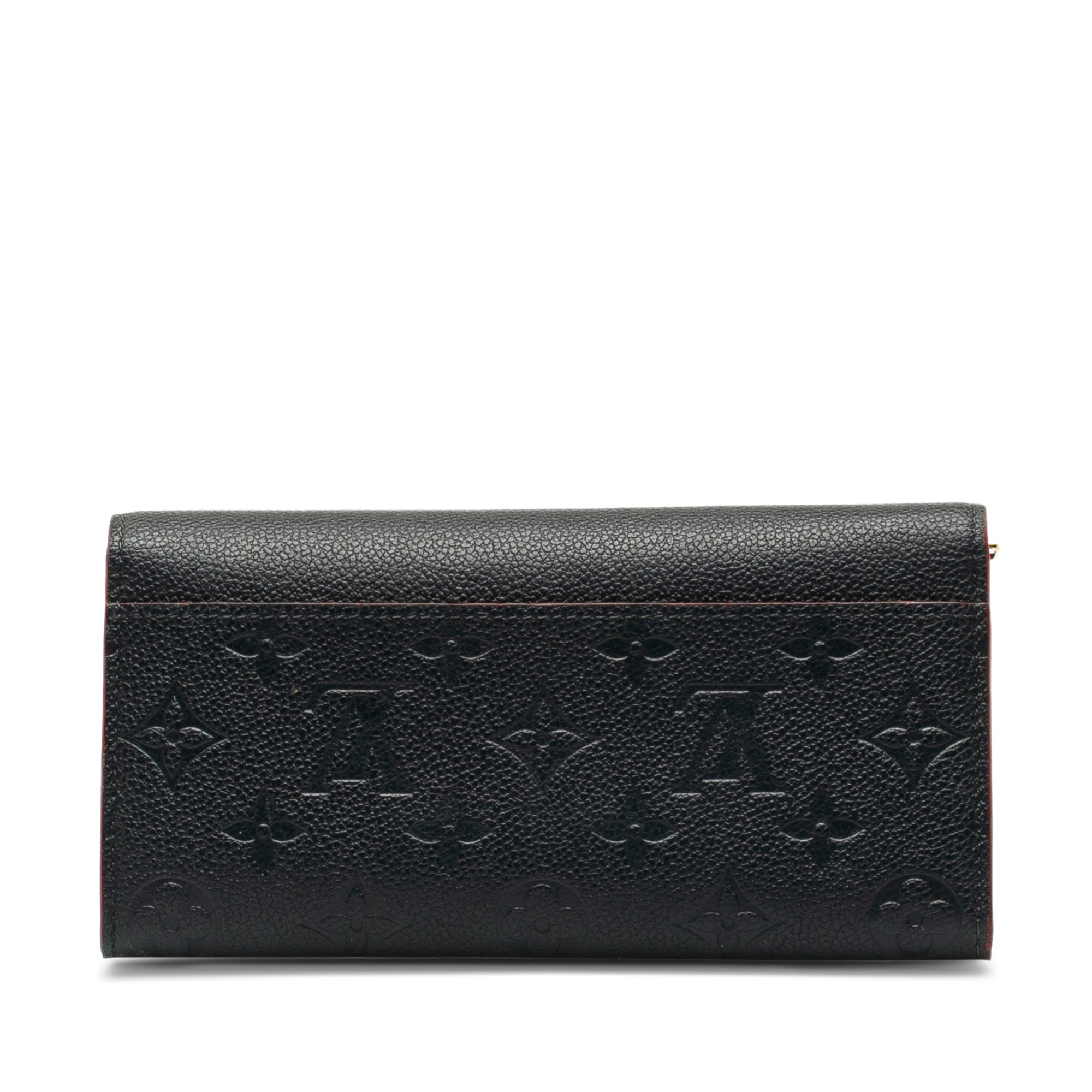 Blue LV Monogram Empreinte Portefeuille Sarah Wallet