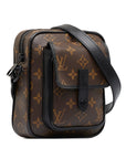 Brown LV Monogram Macassar Christopher Wearable Crossbody Bag