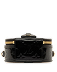 Black LV Vernis Mini Boite Chapeau Souple Crossbody Bag