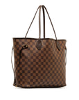 Brown LV Damier Ebene Neverfull MM Tote Bag
