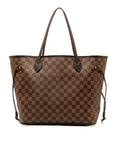 Brown LV Damier Ebene Neverfull MM Tote Bag
