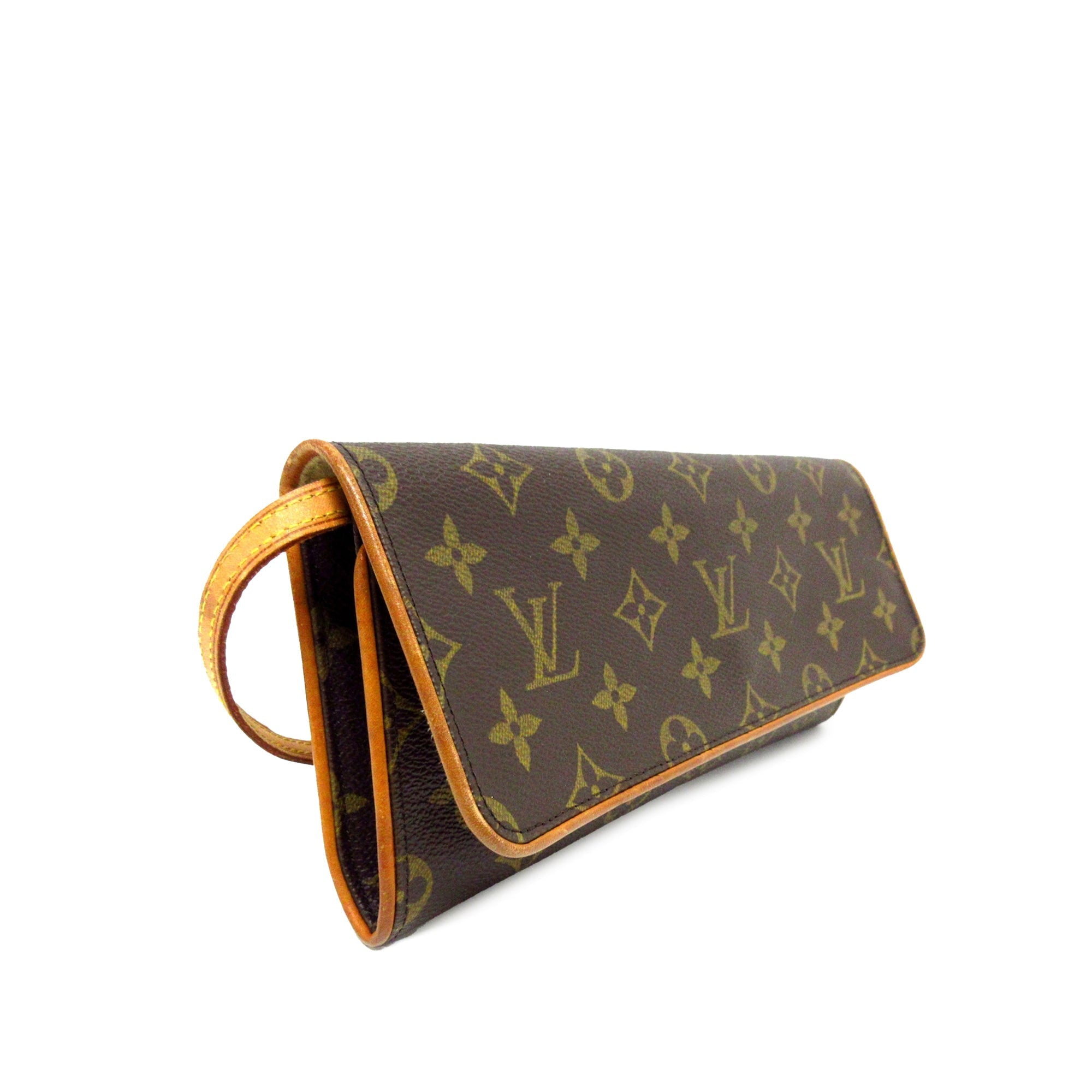 Brown LV Monogram Pochette Twin GM Crossbody Bag