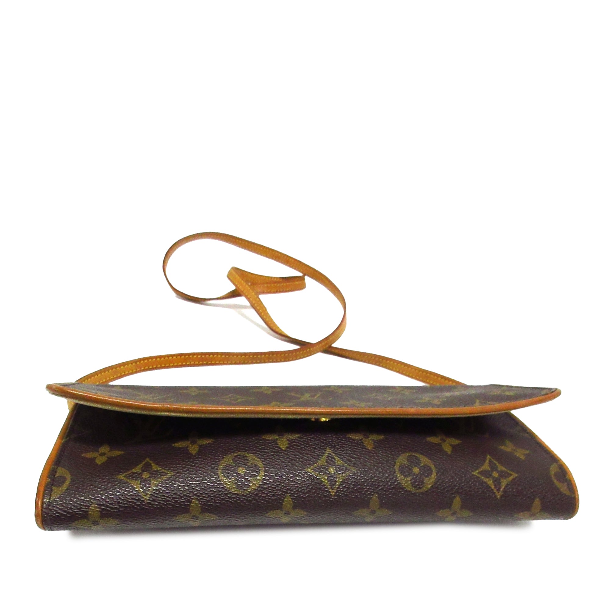 Brown LV Monogram Pochette Twin GM Crossbody Bag