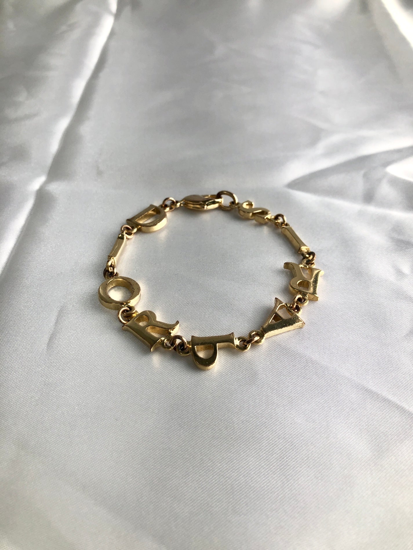 Christian D1OR CD Logo Motif Bracelet Gold Vintage zfejdh