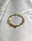 Christian D1OR CD Logo Motif Bracelet Gold Vintage zfejdh