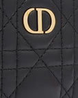 Christian D1OR Caro Pouch Black Lambskin Leather