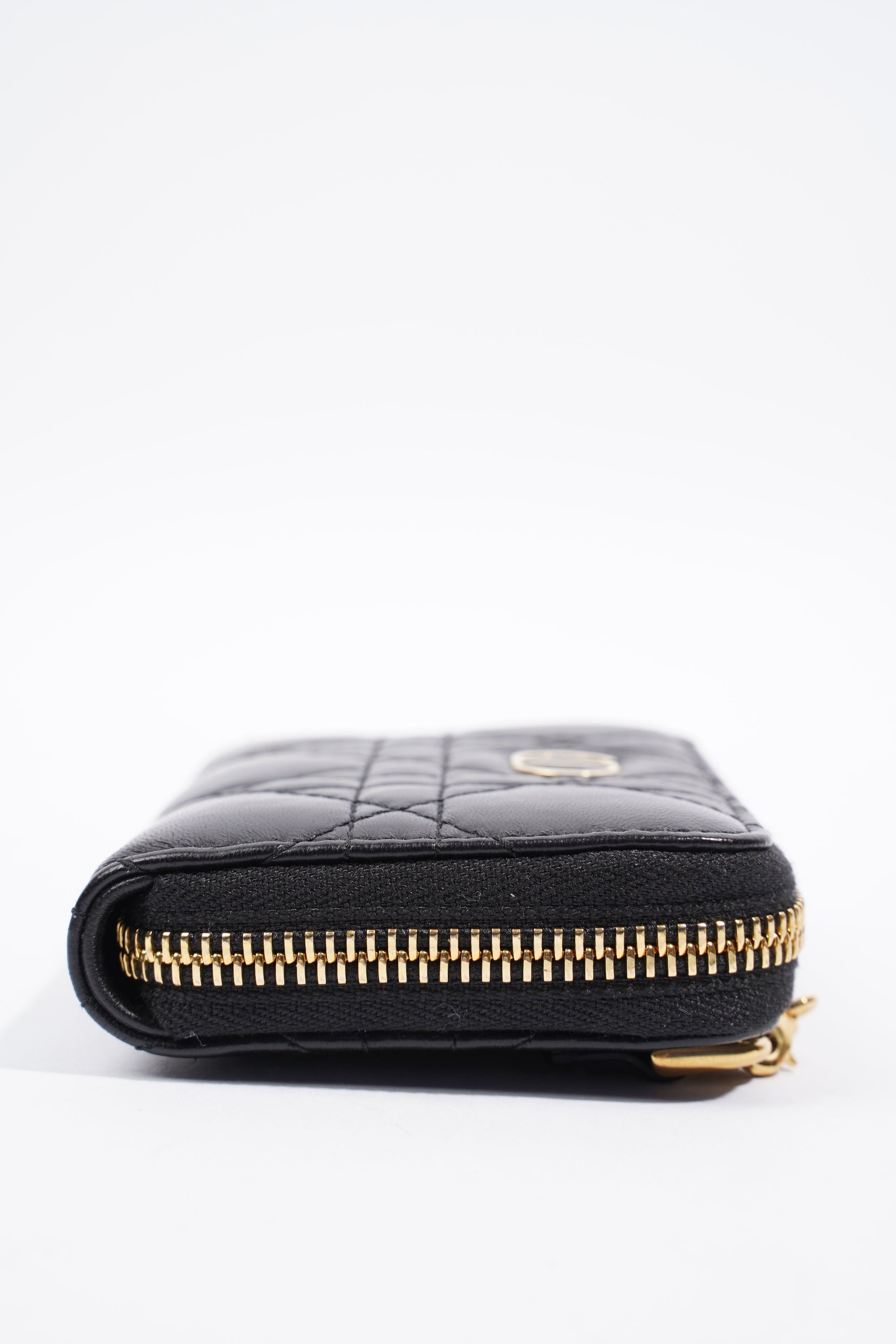 Christian D1OR Caro Pouch Black Lambskin Leather