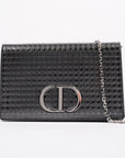 Christian D1OR 30 Montaigne 2-in-1 Pouch Grey Patent Leather