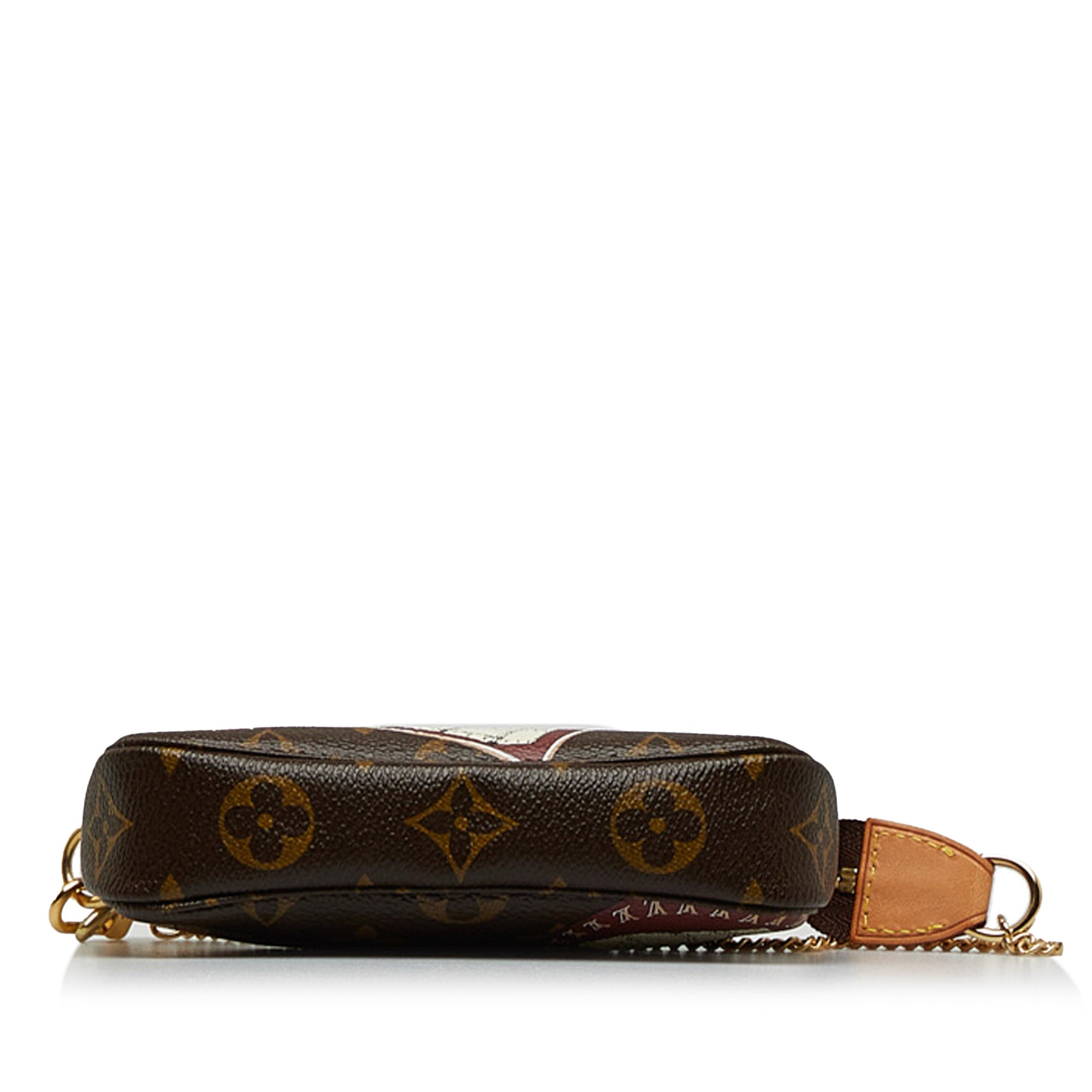 Brown LV Monogram Patch Mini Pochette Accessoires Baguette