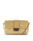 CHRISTIAN D1OR Beige Cannage Patent Leather Small Miss D1OR Promenade Crossbody Bag