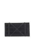 CHRISTIAN D1OR Black Pebbled Leather D1ORama Wallet On Chain