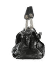 CHRISTIAN D1OR Black Cannage Leather Le Trente Hobo Bag