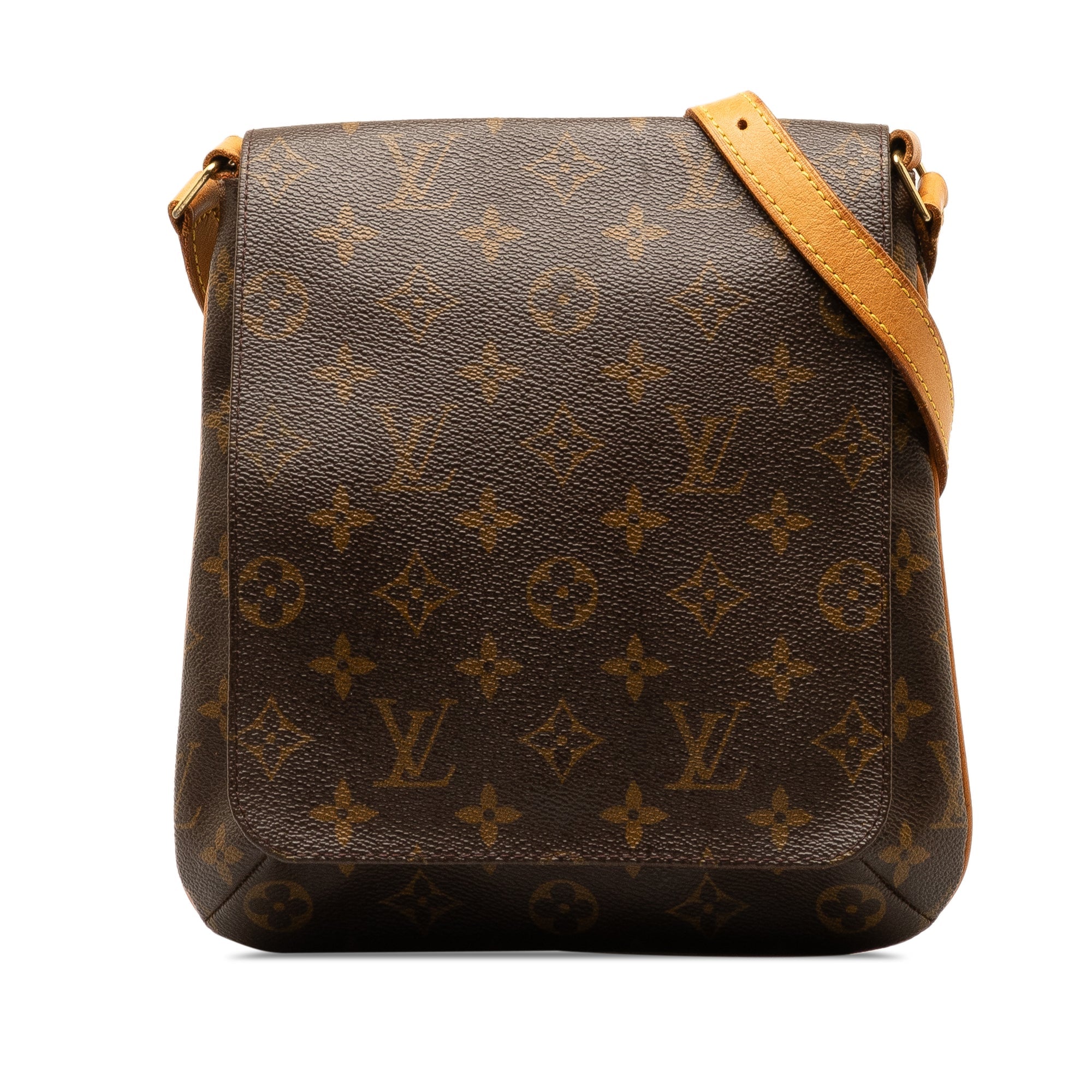 Brown LV Monogram Musette Salsa Short Strap Shoulder Bag