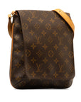 Brown LV Monogram Musette Salsa Short Strap Shoulder Bag
