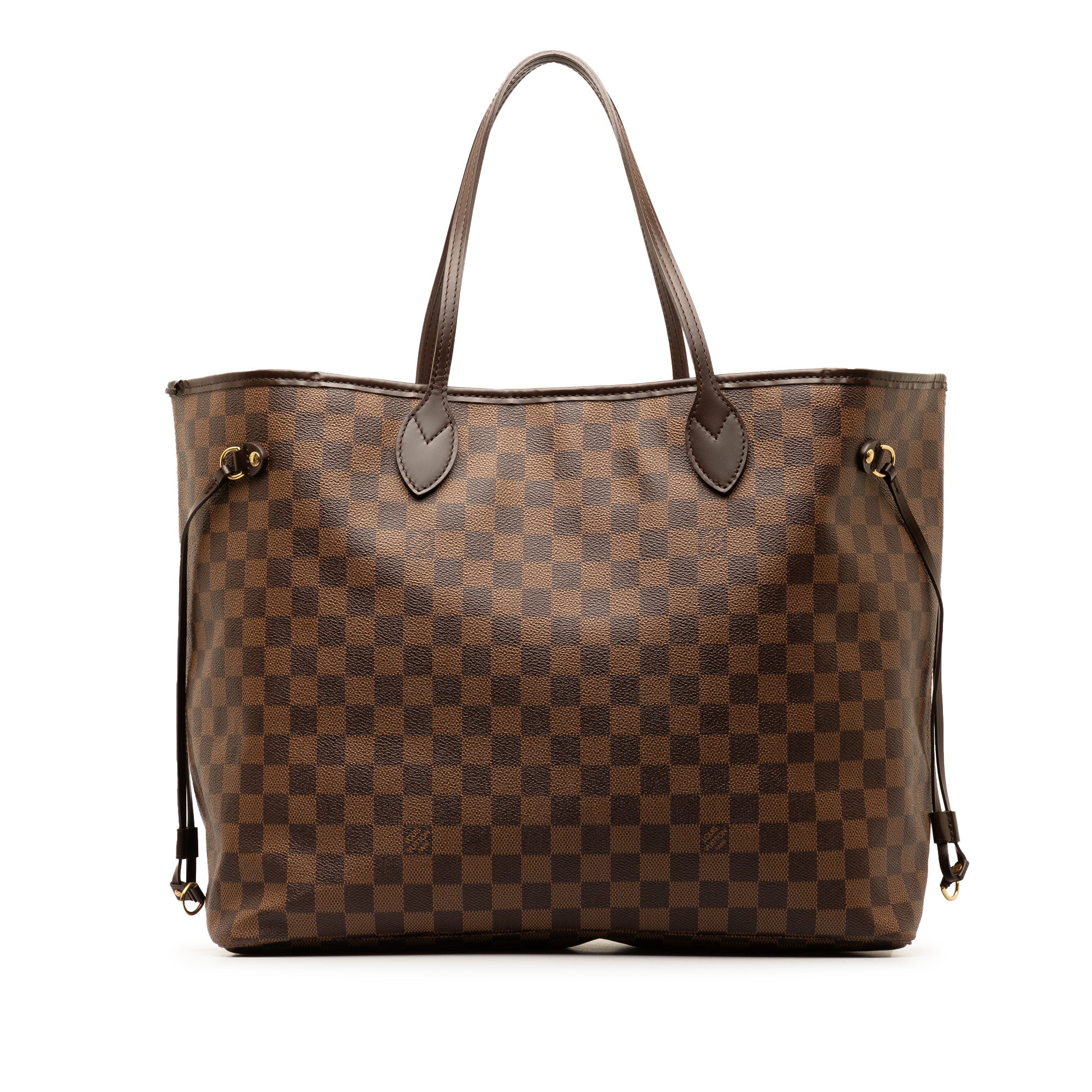 Brown LV Damier Ebene Neverfull GM Tote Bag