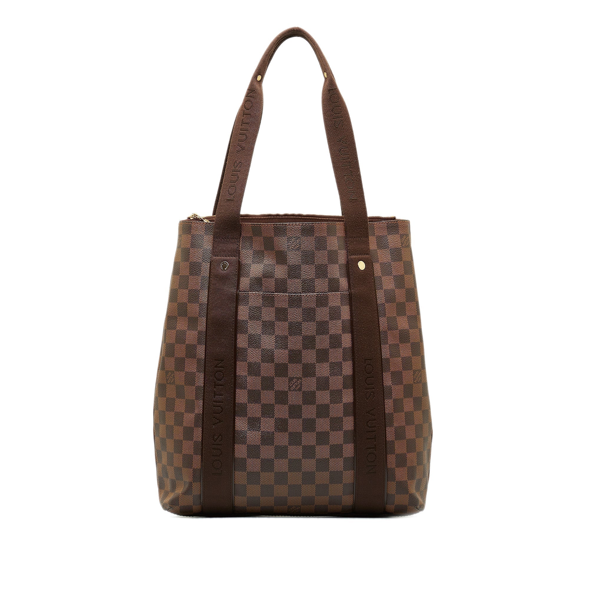 Brown LV Damier Ebene Cabas Beaubourg Tote Bag