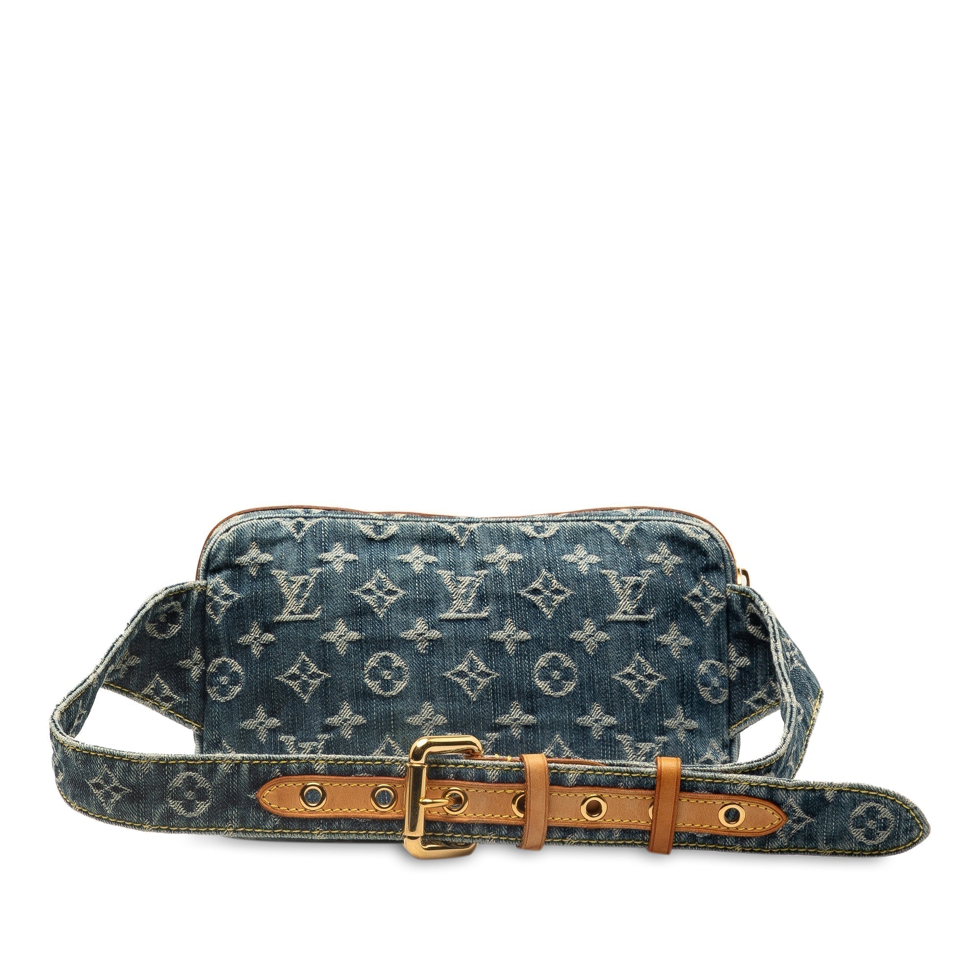 Blue LV Monogram Denim Bum Bag