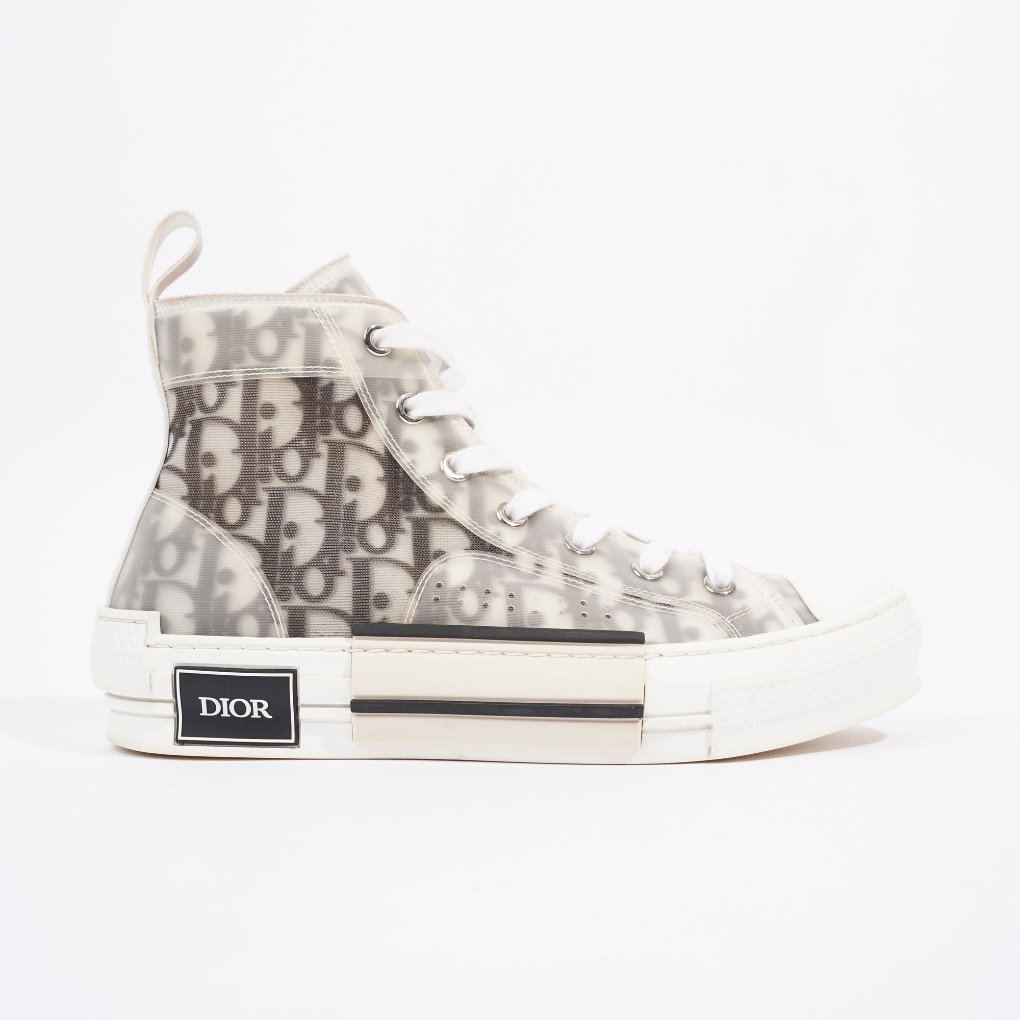 Christian D1OR B23 Hightops White / Black Oblique Rubber EU 37 UK 4