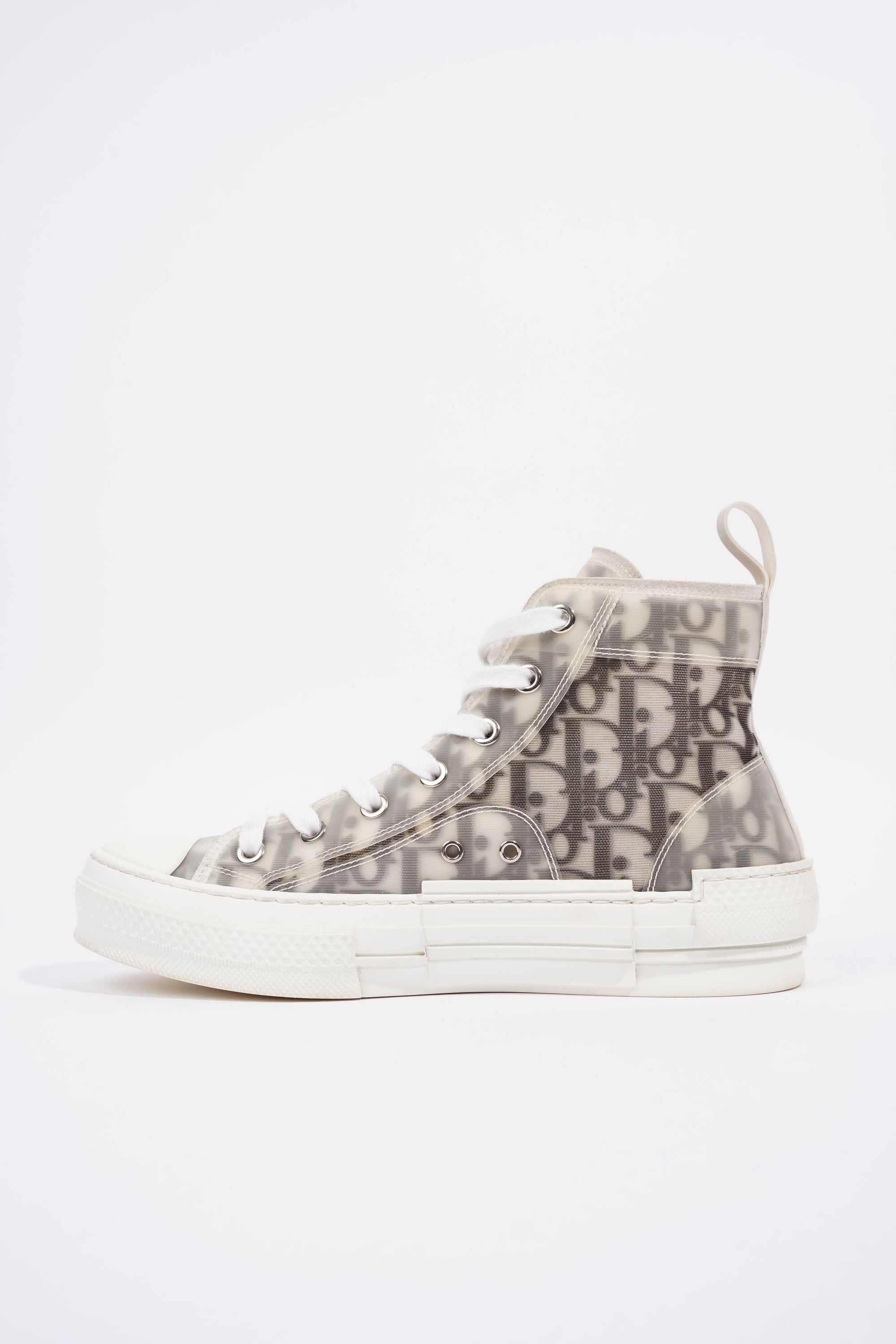 Christian D1OR B23 Hightops White / Black Oblique Rubber EU 37 UK 4