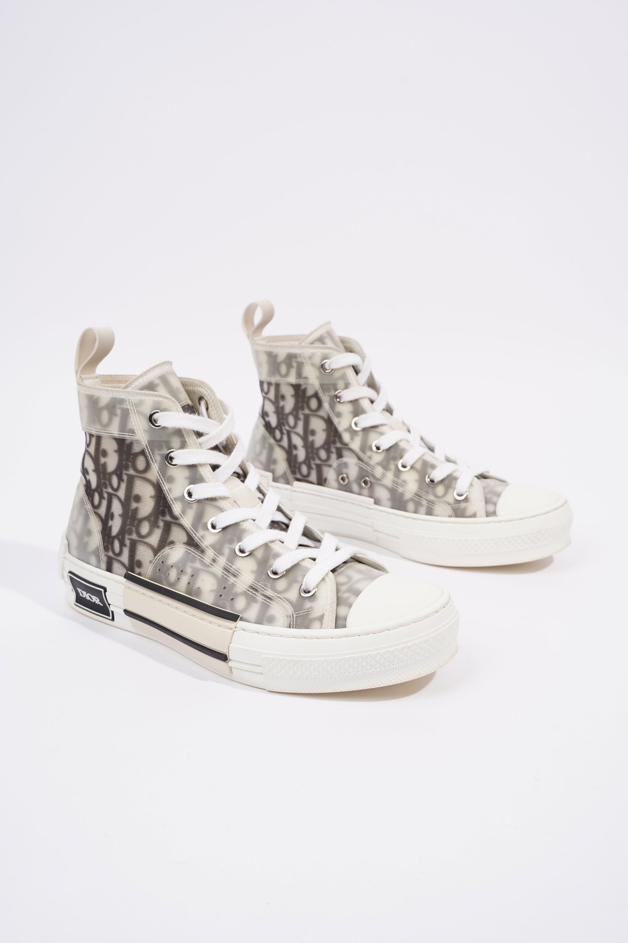 Christian D1OR B23 Hightops White / Black Oblique Rubber EU 37 UK 4