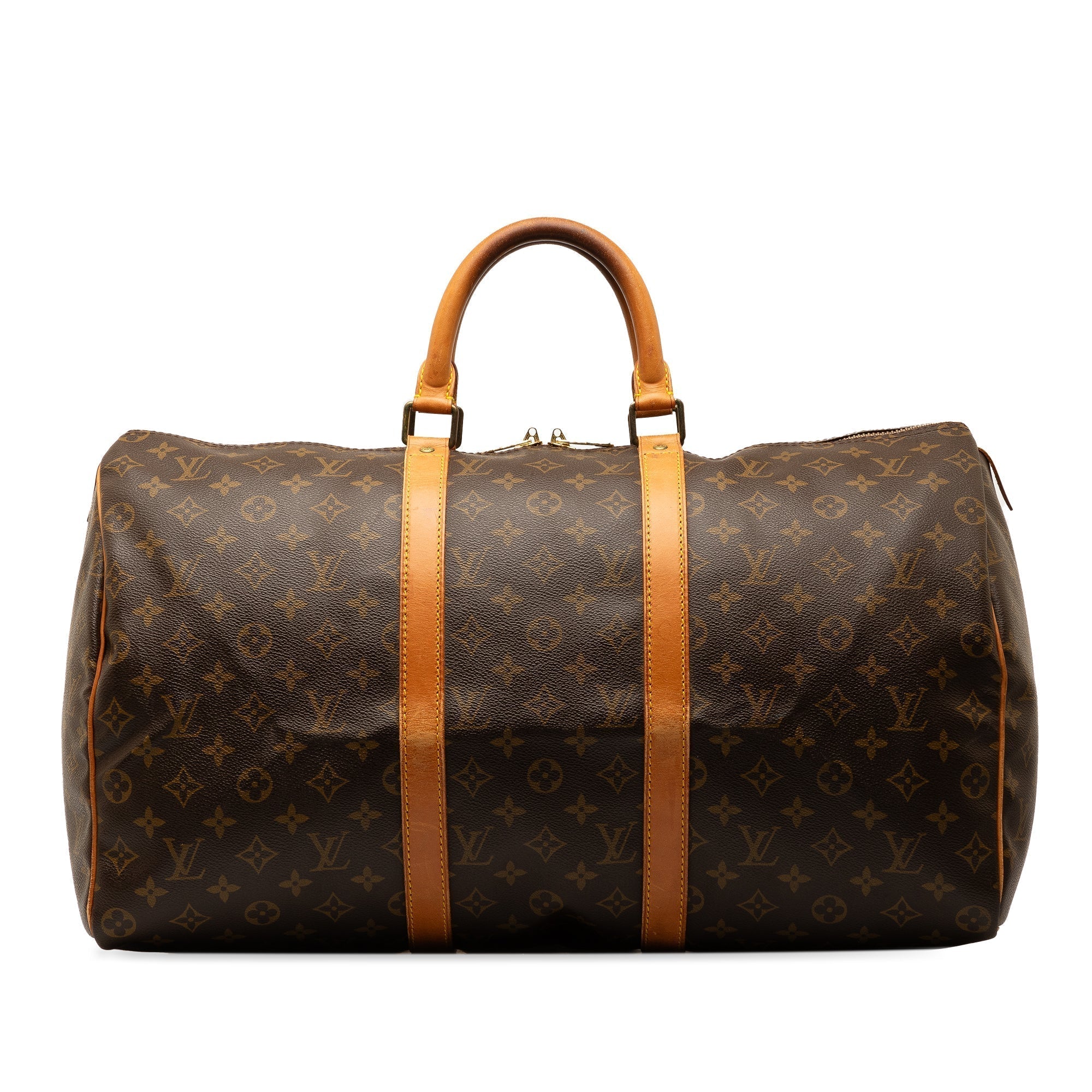 Brown LV Monogram Keepall 50 Travel Bag