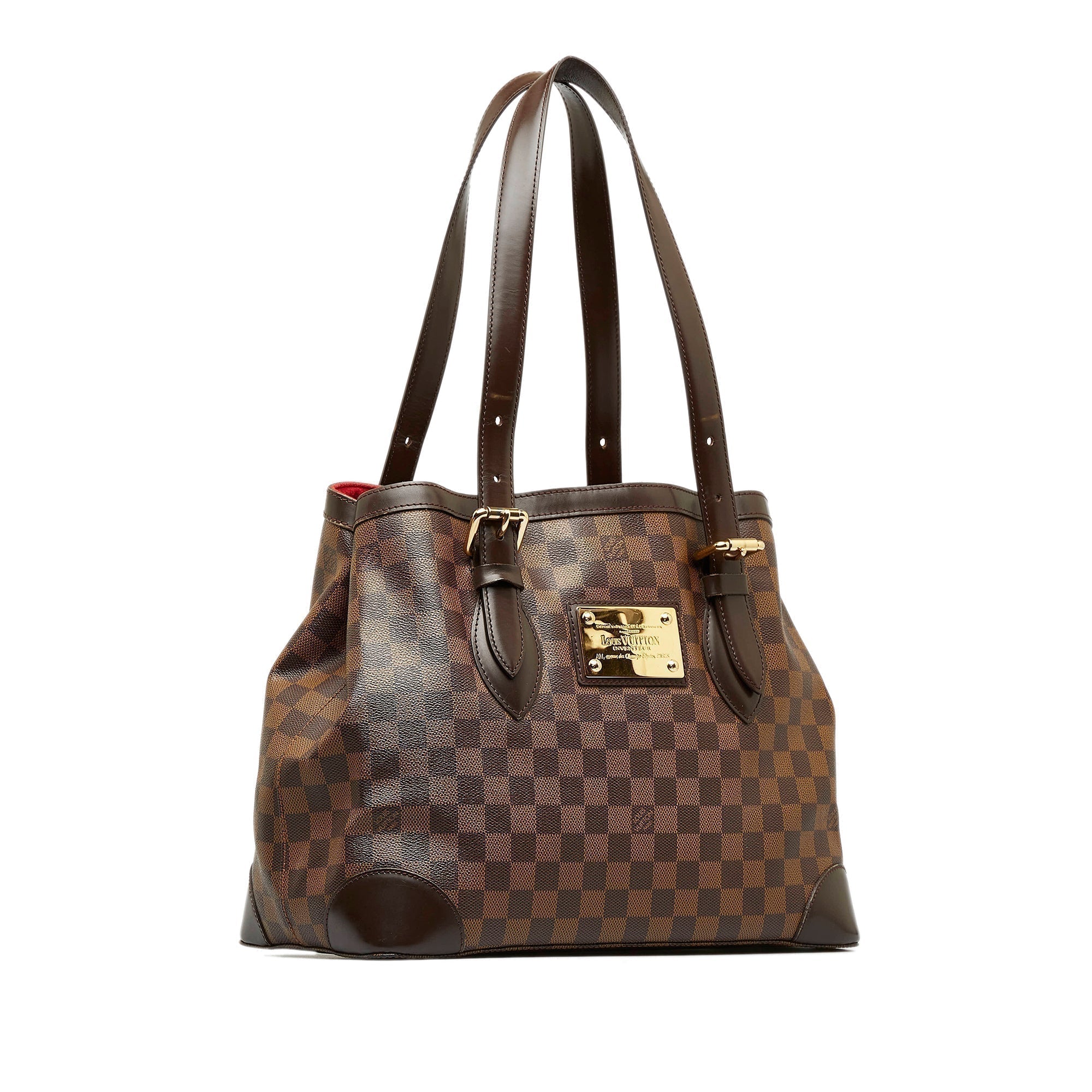 Brown LV Damier Ebene Hampstead PM Tote Bag