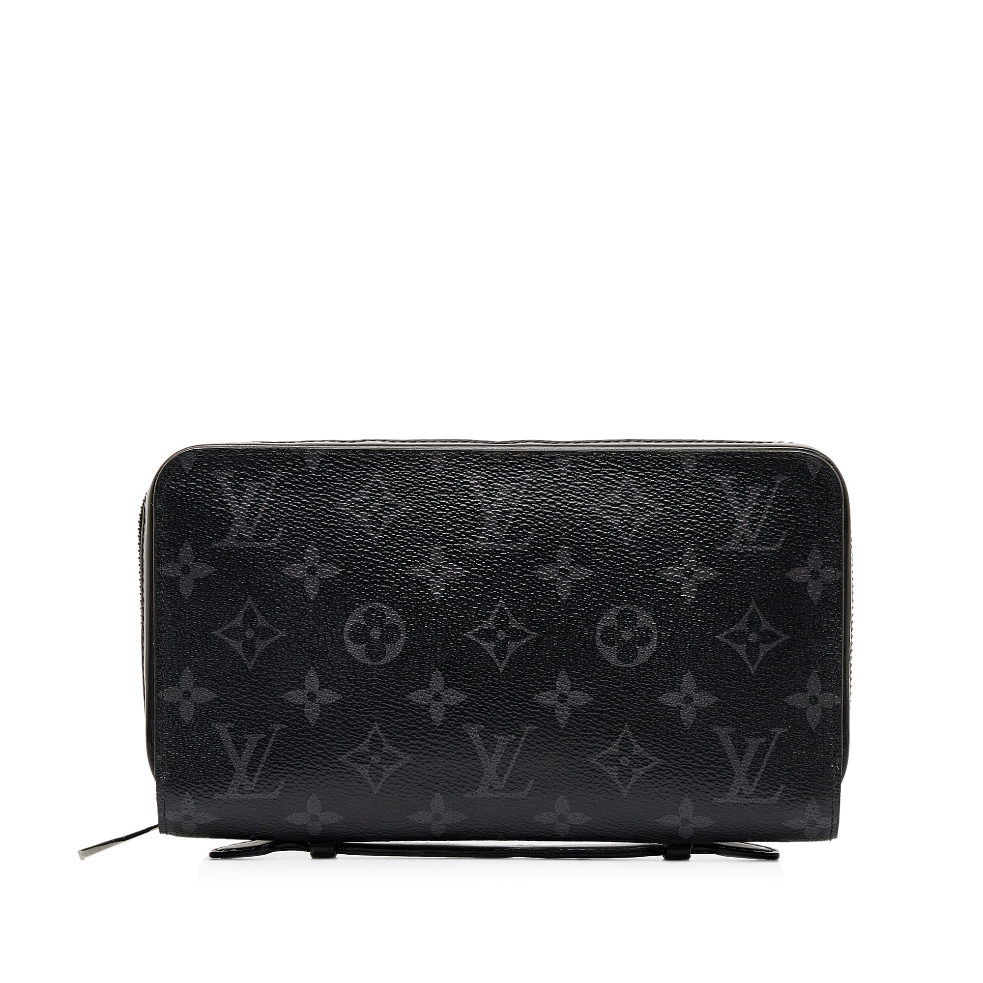 Black LV Monogram Eclipse Zippy XL Long Wallets