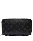 Black LV Monogram Eclipse Zippy XL Long Wallets