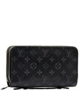Black LV Monogram Eclipse Zippy XL Long Wallets