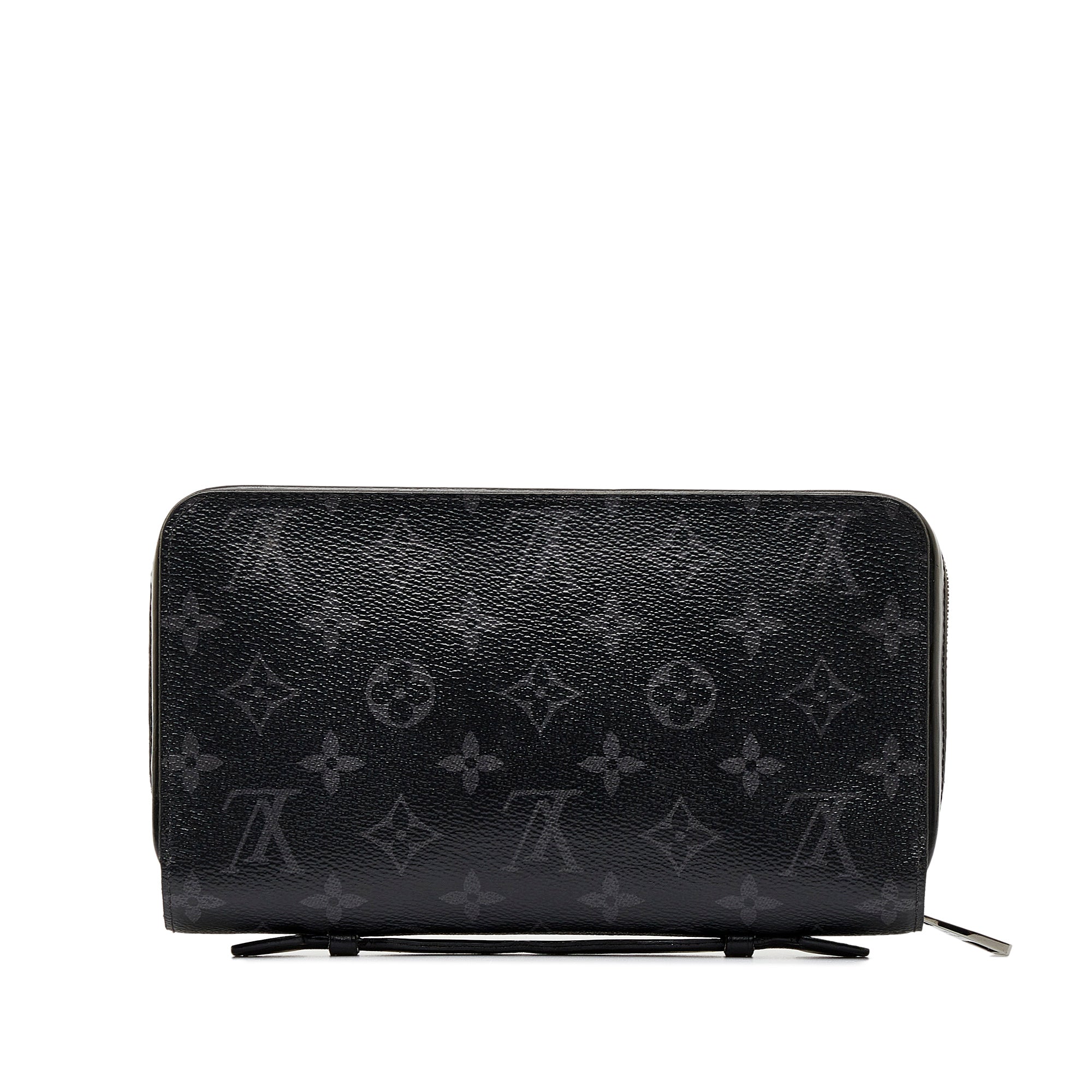 Black LV Monogram Eclipse Zippy XL Long Wallets
