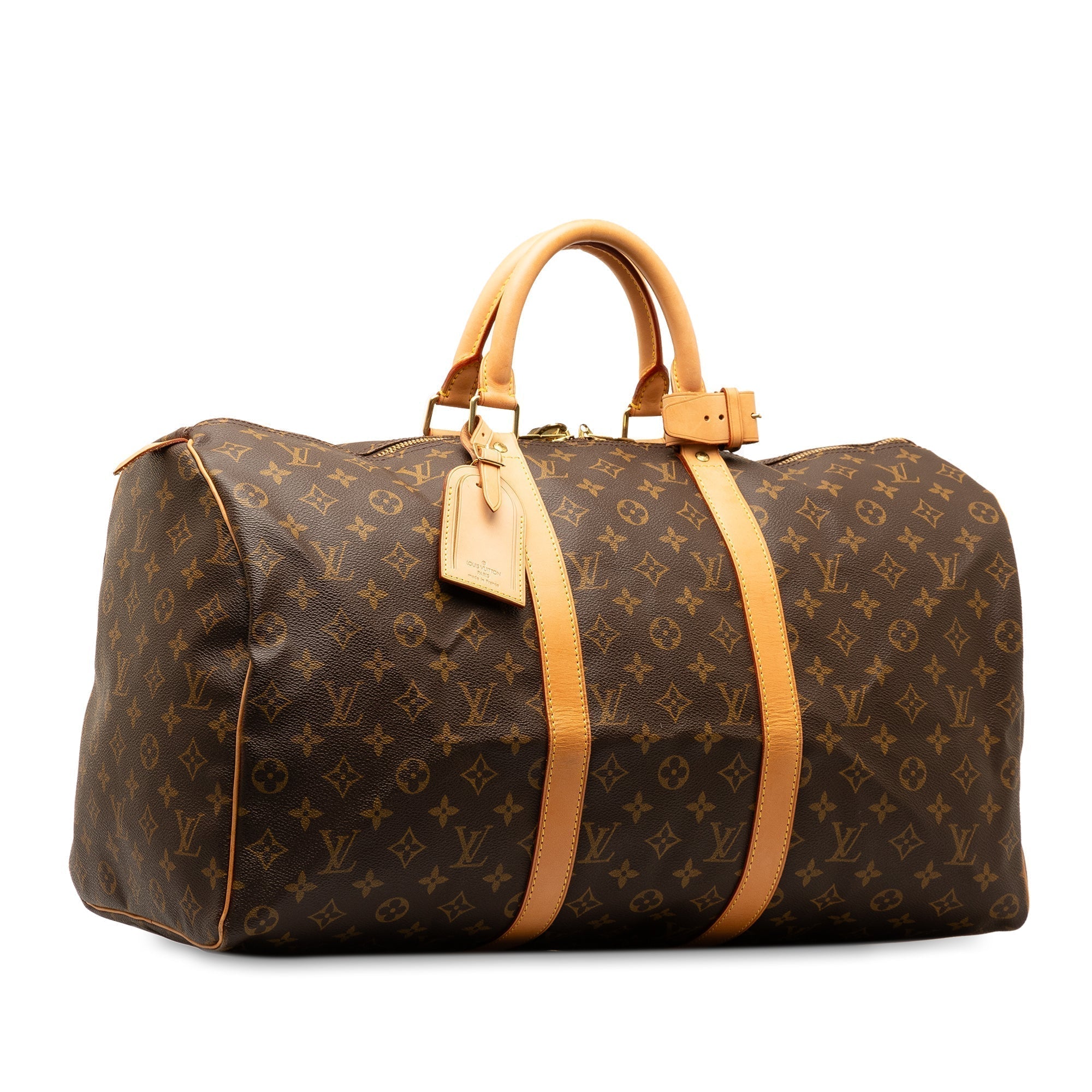 Brown LV Monogram Keepall 50 Travel Bag