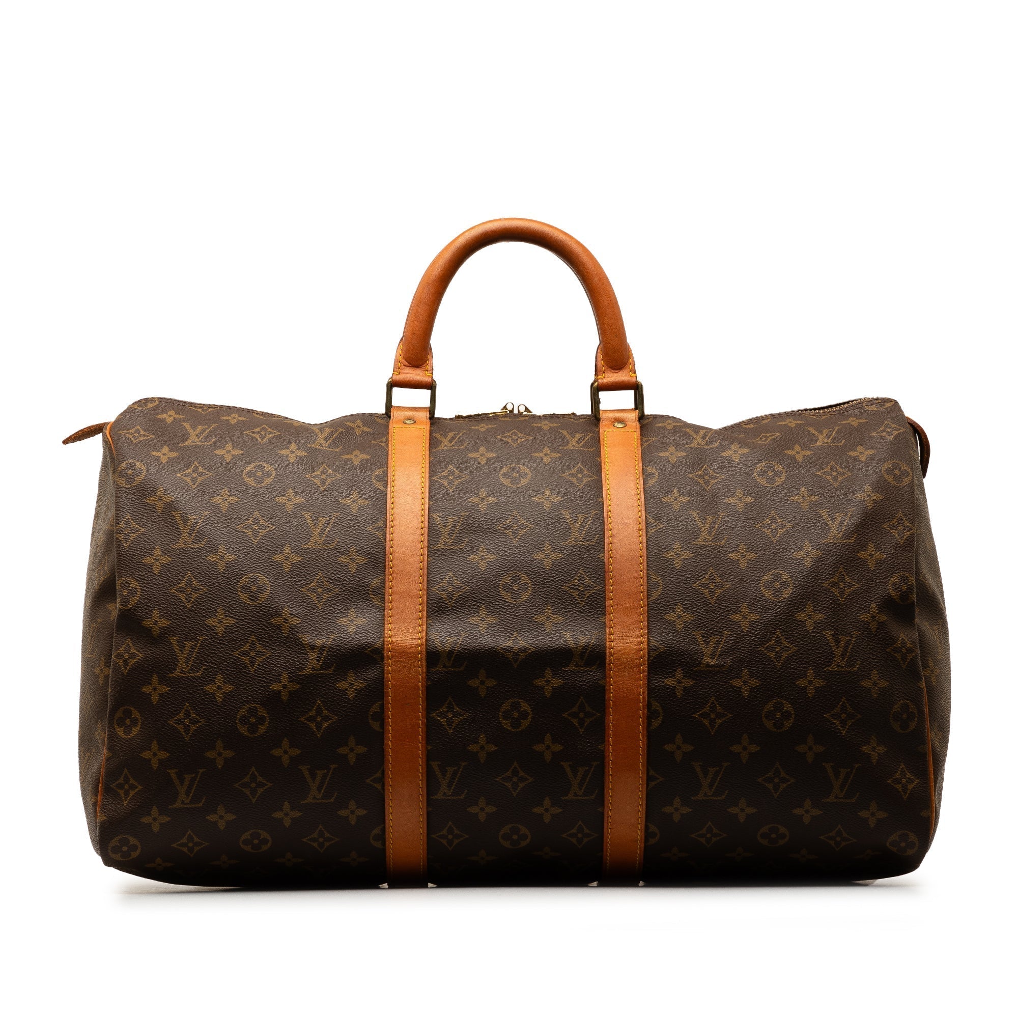 Brown LV Monogram Keepall 50 Travel Bag