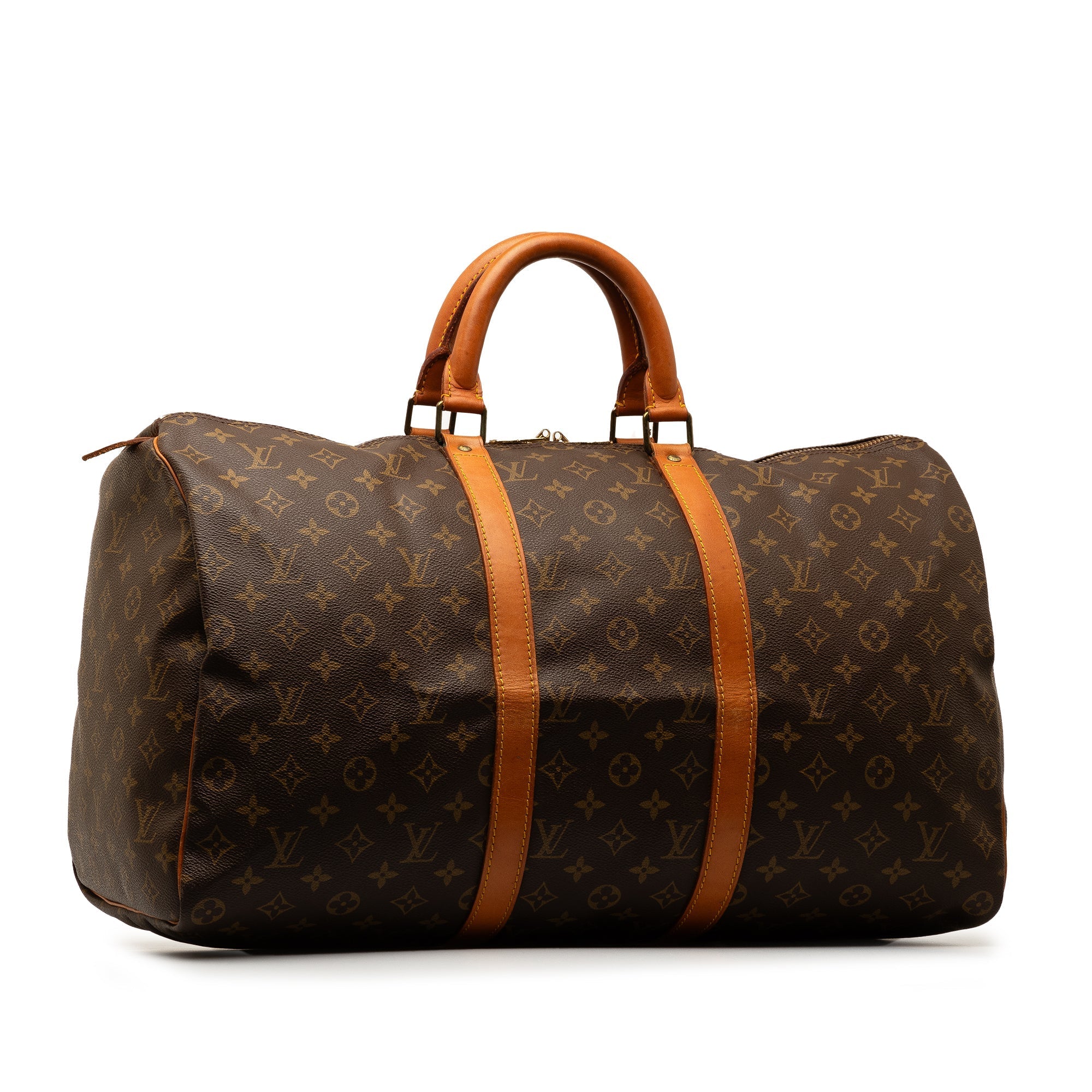 Brown LV Monogram Keepall 50 Travel Bag