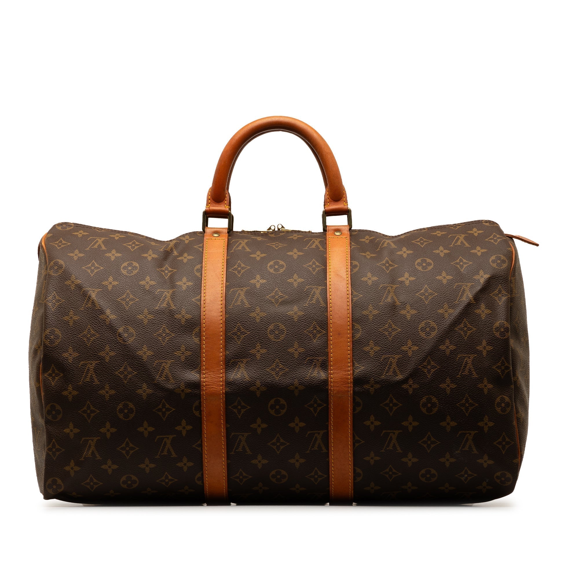 Brown LV Monogram Keepall 50 Travel Bag