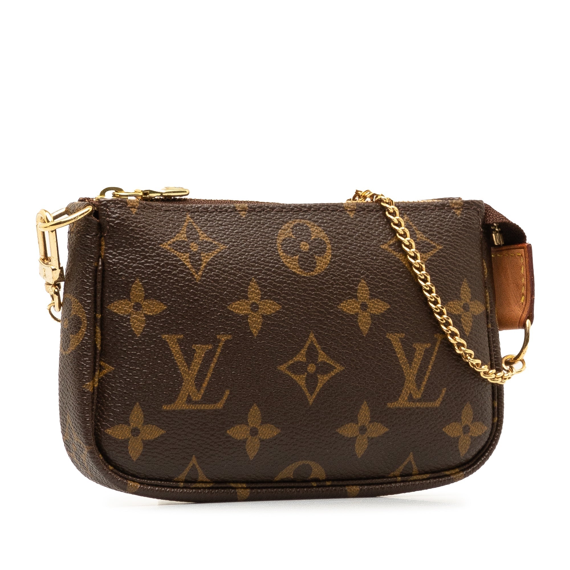 Brown LV Monogram Mini Pochette Accessoires Shoulder Bag