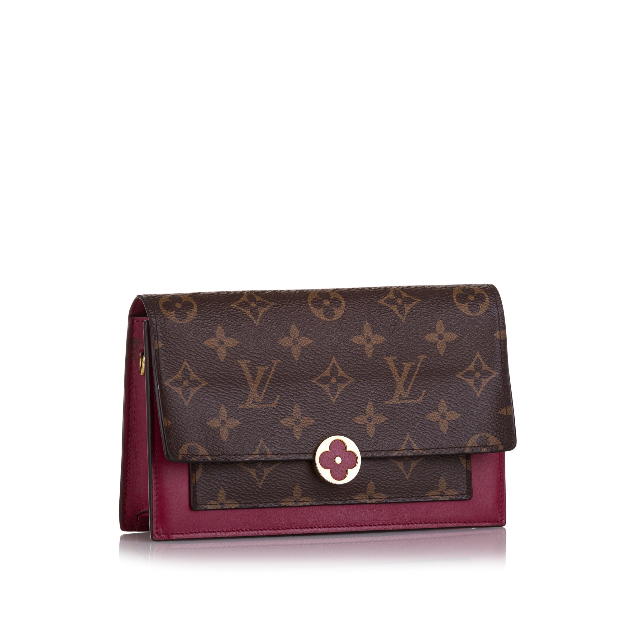 Brown LV Monogram Flore Wallet On Chain