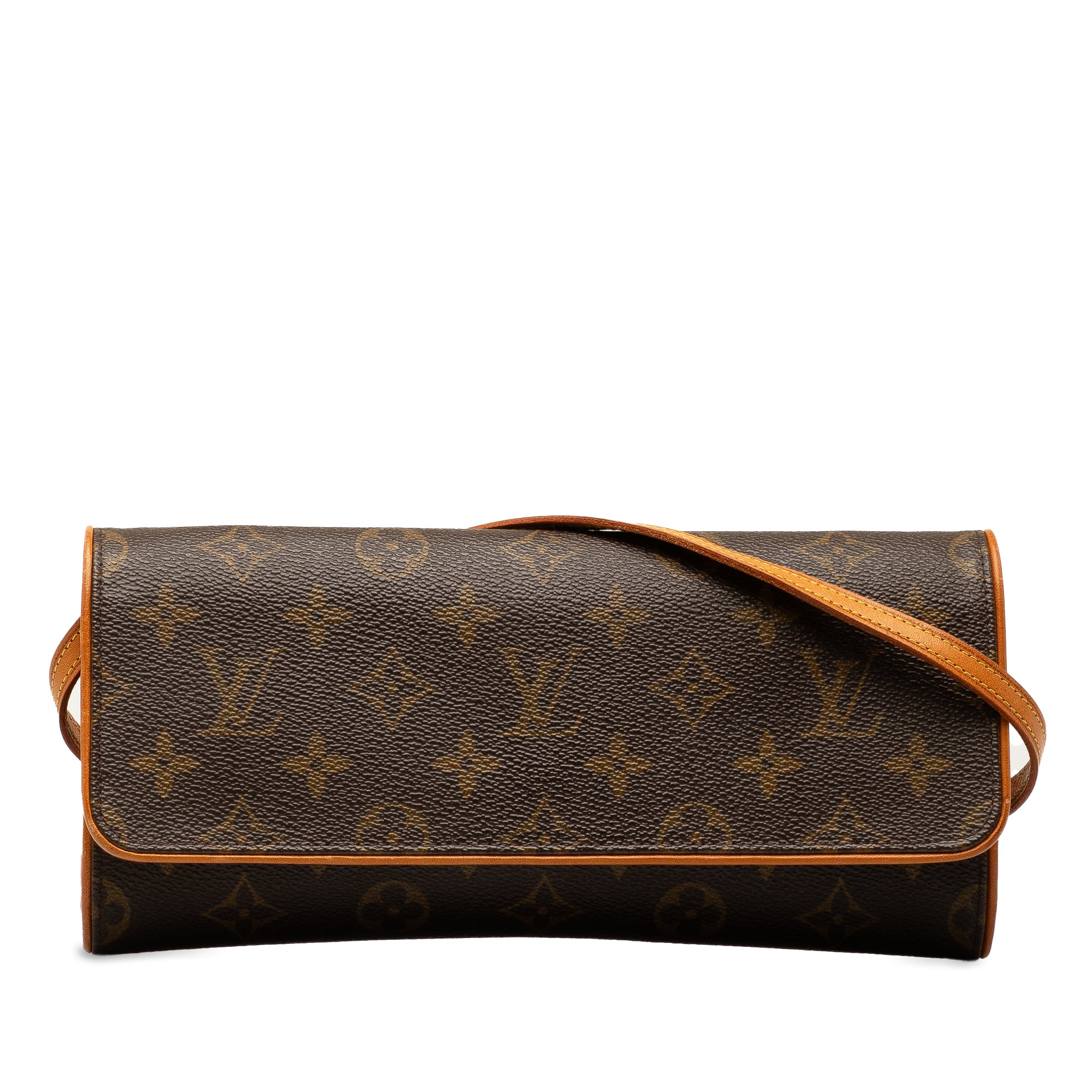 Brown LV Monogram Pochette Twin GM Crossbody Bag