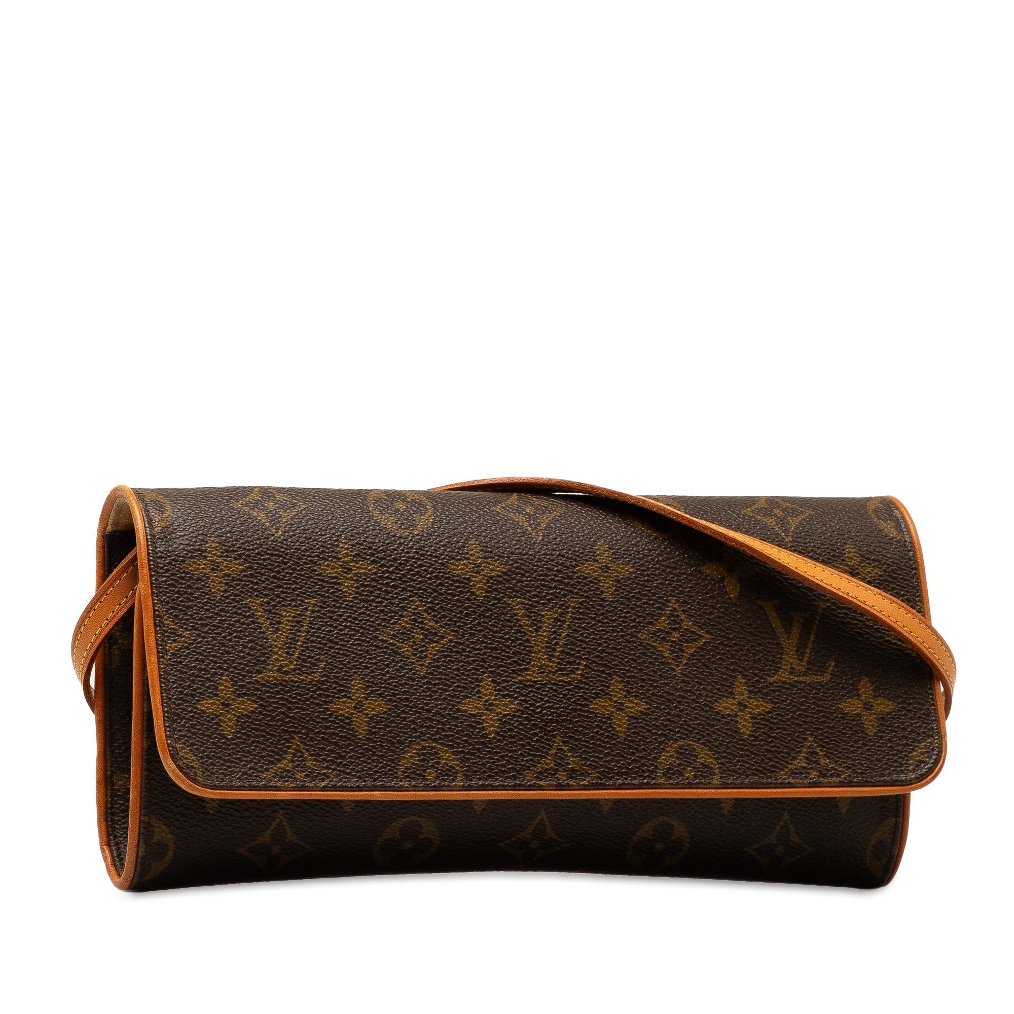Brown LV Monogram Pochette Twin GM Crossbody Bag